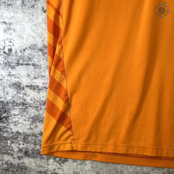 Puma Sport Lifestyle Short Sleeve Golf Polo Shirt Orange Stripe Logo - Men's XL‎ - Picture 2 of 12